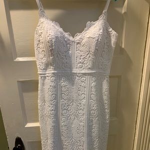 Guess white lace mermaid dress
